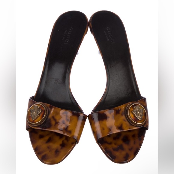 Gucci Patent Leather Printed Slides - Picture 6 of 6